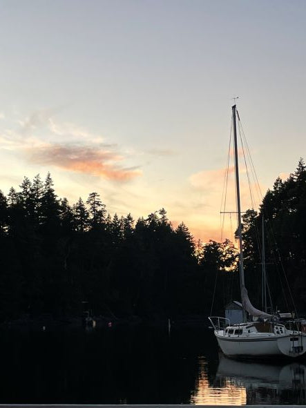 Boat in sunset