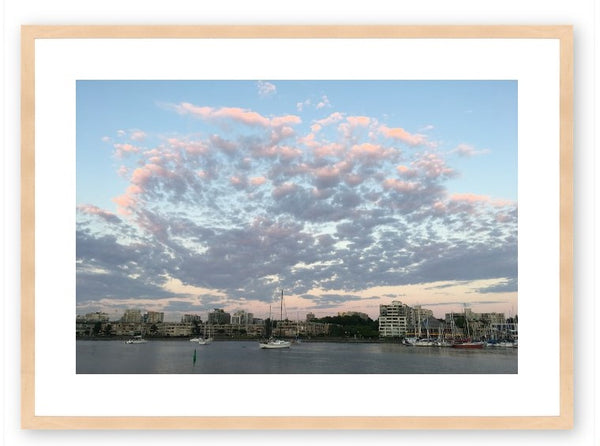 Descrete maple colored frame draws the cloud colours even more. Clouds over False Creek, Vancouver BC. Is it a dandelion or a cotton candy? Decorate your walls, or make it a Christmas present. Smaller formats and frames are available upon request. 